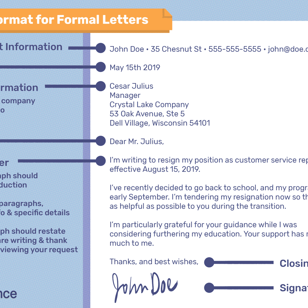 ecce writing formal letter