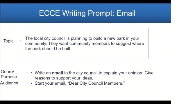 ECCE Writing Formal email 
